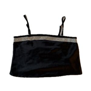 Black rhinestone top